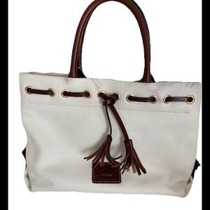 Dooney & Bourke Wakefield white pebbled leather Tote Bag